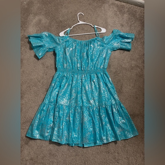 Michael Kors Light Blue Cold-Shoulder Mini Dress - Picture 9 of 9